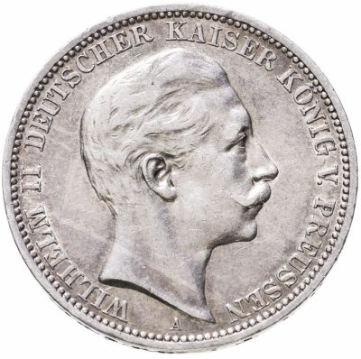 Купить Германия (Империя) 3 марки (mark) 1908 A  Пруссия