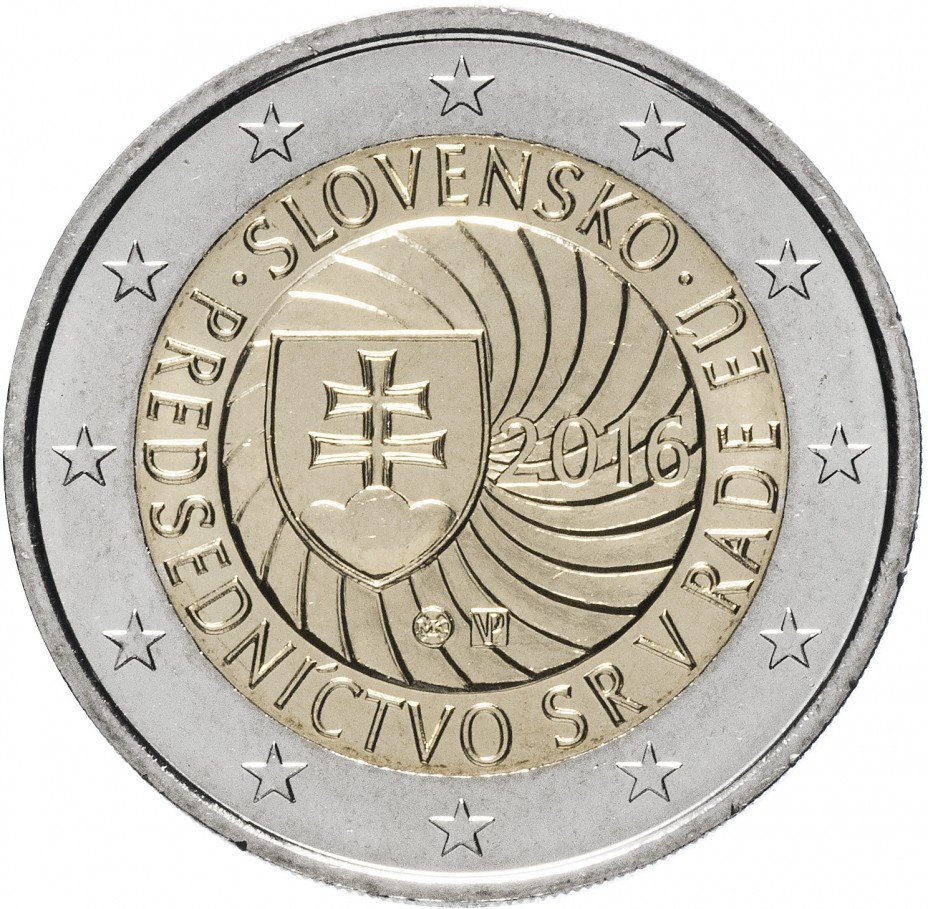 купить Словакия 2 евро 2016 "Председательство Словакии в Совете  Европейского Союза"