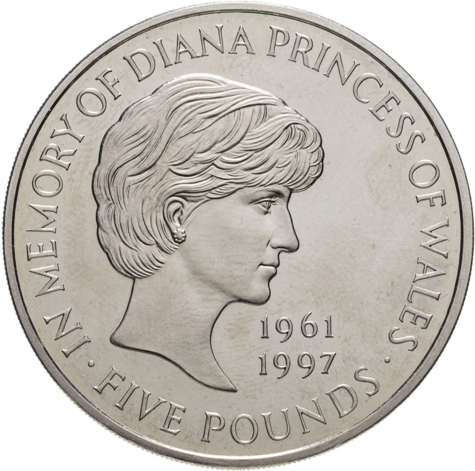 купить Великобритания 5 фунтов (pounds) 1999  Принцесса Диана