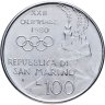 Купить Сан-Марино 100 лир (lire) 1980 XXII летние Олимпийские Игры, Москва 1980