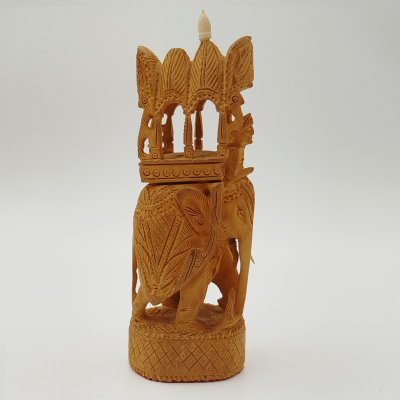 купить Статуэтка "Слон с паланкином", дерево, резьба, кость, Индия, 1970-1990 гг.
