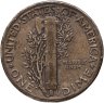 Купить США 10 центов (дайм, one dime) 1944  Mercury Dime (дайм «Меркурий») без обозначения монетного двора