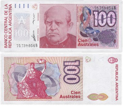 купить Аргентина 100 аустрал 1985-1990 (Pick 327) Подпись 1