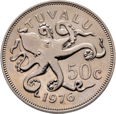 купить Тувалу 50 центов (cents) 1976