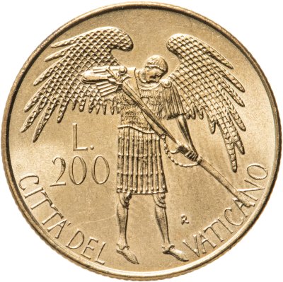 Купить Ватикан 200 лир (lire) 1986