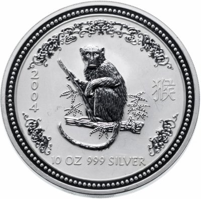 купить Австралия 10 долларов (dollars) 2004 "Год обезьяны, Лунный календарь"