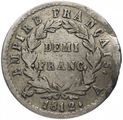 купить Франция 1/2 франка 1812