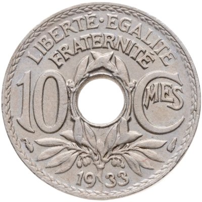 купить Франция 10 сантимов (centimes) 1933