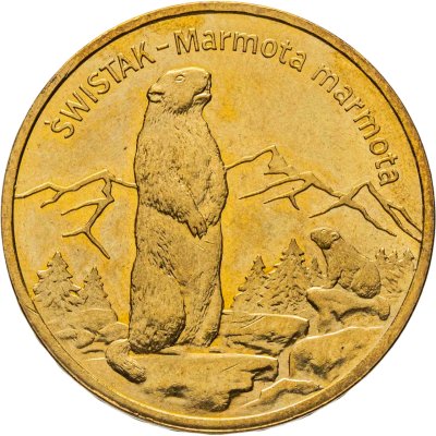 купить Польша 2 злотых (zlote) 2006 "Всемирная природа - Сурок"