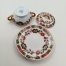 Купить Солонка в виде супницы (миниатюрная) с изображением цветов,  "Porcelain Art" (PA), фарфор, деколь,золочение, Европа, 1970-2000 гг.