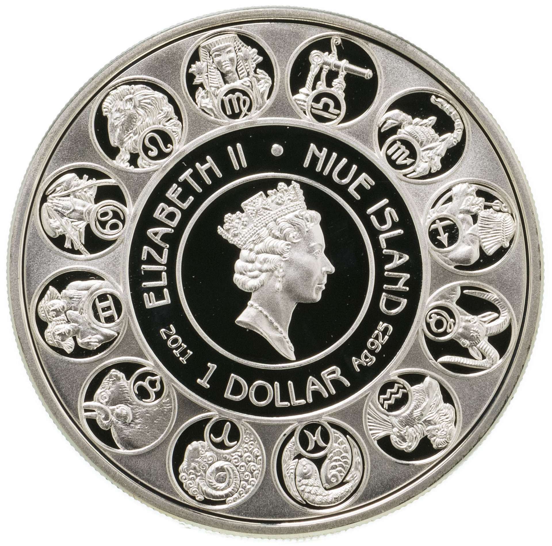 Купить серебряные монеты цены. Ниуэ 1 доллар, 2010 знаки зодиака - Водолей. Монеты Дева серебро Ниуэ. Монеты Ниуэ знаки зодиака. Монета Ниуэ 2010 1 доллар серебро.