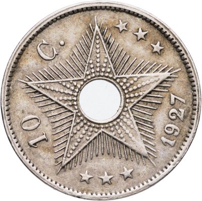 купить Бельгийское Конго 10 сантимов (centimes) 1927