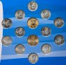 Купить Канада набор монет 25 центов - 1 доллар серия "Олимпиада в Ванкувере 2010" (14 монет) в буклете