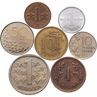 купить Финляндия набор 7 монет 1943-1991