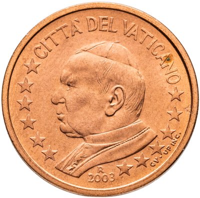 купить Ватикан 2 цента (cents) 2003 "Портрет Папы Иоана Павла II"
