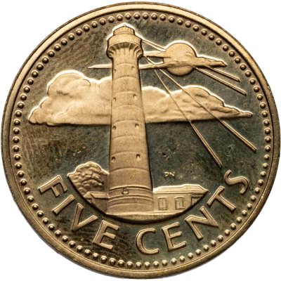 купить Барбадос 5 центов (cents) 1974