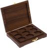 Купить Футляр деревянный для 18 монет (термоясень)