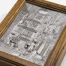 Купить Шкатулка для ключей, декорированная рельефом с жанровой сценой, дерево, цинк, латунь, Европа, 2000-2010 гг.