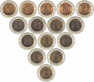 купить Полный набор монет серии "Красная книга" 1991-1994 (15 монет)