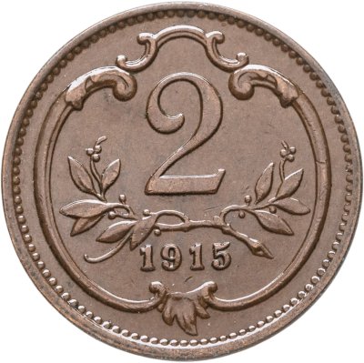 купить Австрия 2 геллера (heller) 1915