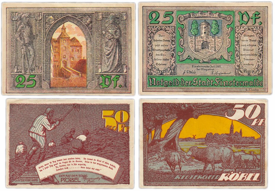 купить Германия (разные земли) набор из 2-х нотгельдов 1921