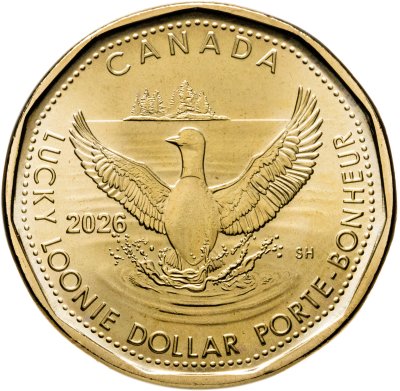 купить Канада 1 доллар 2026 "Счастливый канадский доллар"
