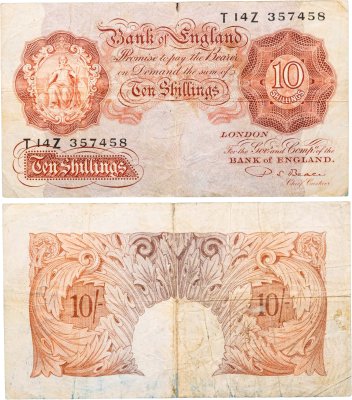 купить Англия 10 шиллингов 1955-1960 года