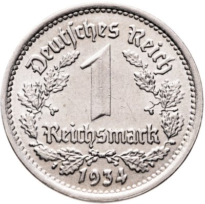 купить Германия, Третий рейх 1 рейхсмарка 1934 G