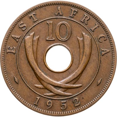 купить Британская Восточная Африка 10 центов (cents) 1952