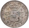 Купить Испания 50 сентимо (centimos) 1894