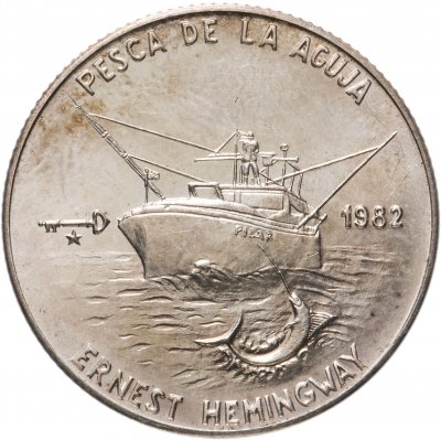 купить Куба 5 песо (pesos) 1982 Эрнест Хэмингуэй - Рыбалка с яхты