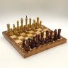 Купить Шахматы, полный комплект фигур, с доской для игры, дерево, лак, металл, СССР, 1970-1990 гг.