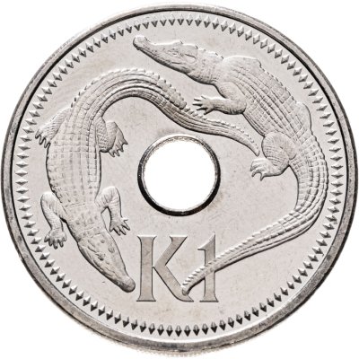 купить Папуа - Новая Гвинея 1 кина 2004 "Крокодил"