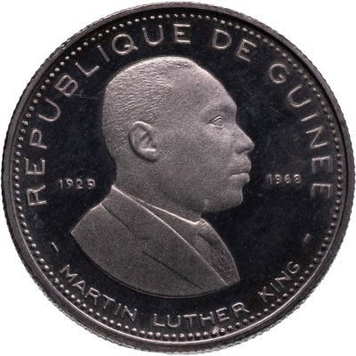 купить Гвинея 100 франков (francs) 1970 "Мартин Лютер Кинг"