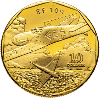 купить Маршалловы острова 10 долларов 1991 "самолет BF 109"