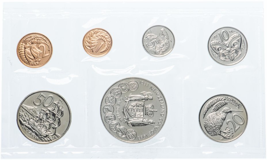 купить Новая Зеландия набор 7 монет 1983 года 50 лет Чеканке монет