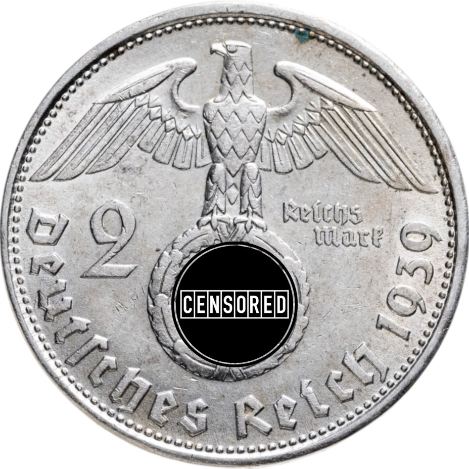 купить Германия, Третий Рейх 2 рейхсмарки 1939, знак монетного двора: "B" - Вена