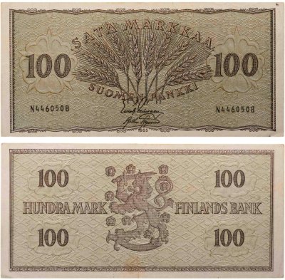 купить Финляндия 100 марок 1955