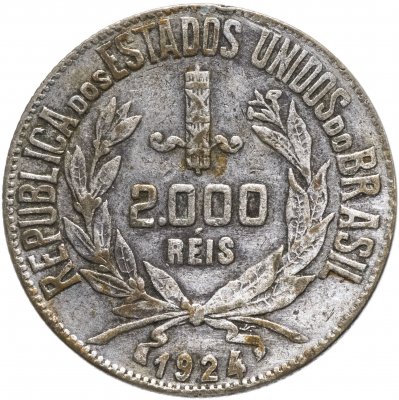 купить Бразилия 2000 реалов (рейс, reis) 1924