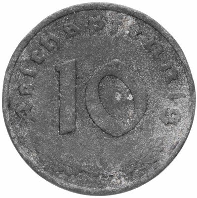 Купить Германия (Третий Рейх) 10 рейх пфеннигов 1945 А со свастикой