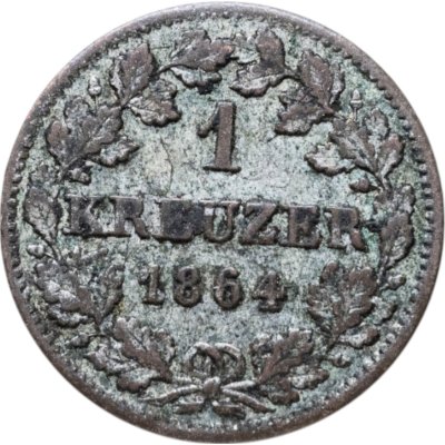 купить Германия, Бавария 1 крейцер 1864