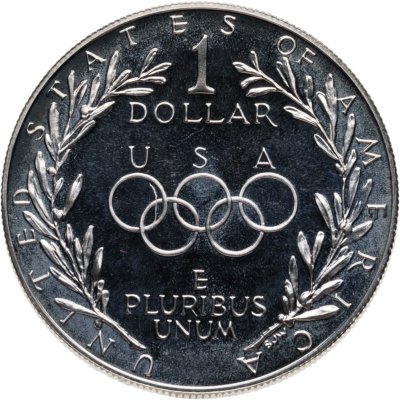купить США 1 доллар 1988 "Участие США в Олимпиаде 1988 года в Сеуле"