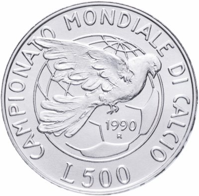купить Италия 500 лир 1990 "Чемпионат мира по футболу 1990"