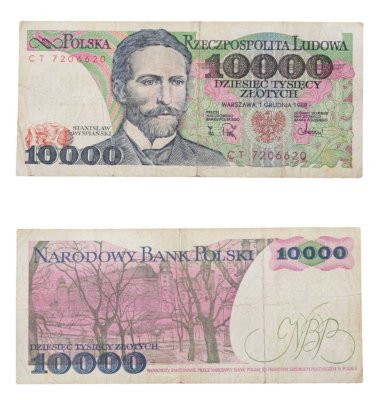 купить Польша 10000 злотых 1988