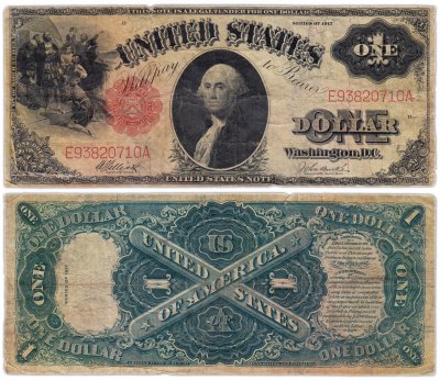 купить США 1 доллар 1917 series 1917 Legal Tender Note, Elliot-Burke