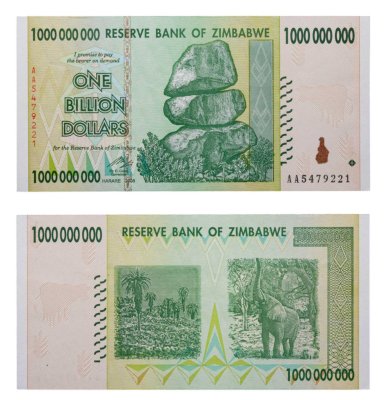 купить Зимбабве 1 000 000 000 долларов 2008