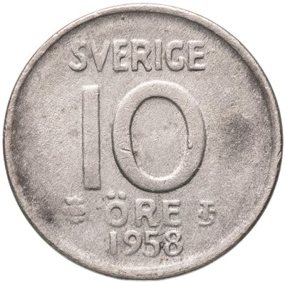 купить Швеция 10 эре (ore) 1958