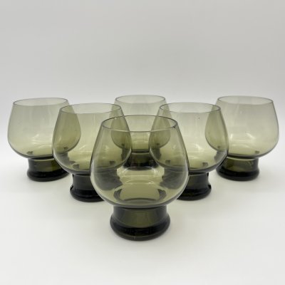 купить Набор из 6-ти бокалов дымчатого оттенка, цветное стекло, ГДР, 1960-1980 гг.