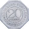 Купить Германия, Нюрнберг 20 пфеннигов 1919 "Церкви святой Елизаветы и святого Иакова" (трамвайный жетон)