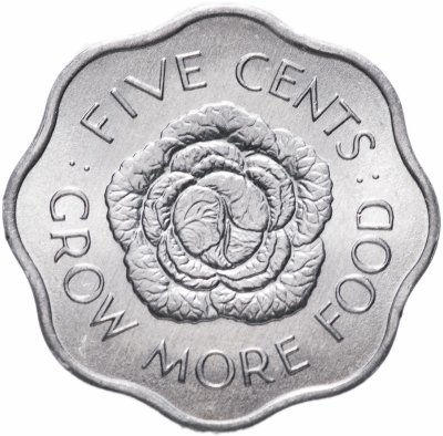 купить Сейшелы 5 центов 1972 "ФАО"